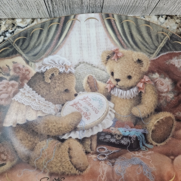 Franklin Mint FRIENDS ARE FUR-EVER Bear Collector's Plate Sue Willis Franklin - Picture 8 of 11
